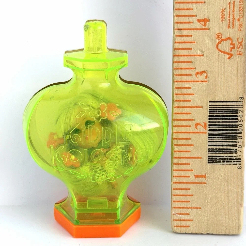 Vintage Mattel Liddle Kiddles‎ Kologne Doll APPLE BLOSSOM & BOTTLE *Missing Top*